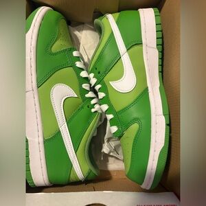 Nike Lime and White Low-Top Sneakers